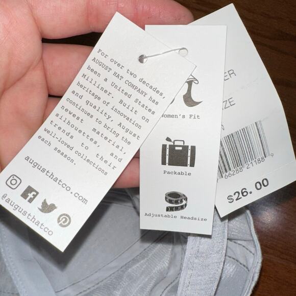 NWT ‘Happy Hour’ Light Heather Grey Silver August Hat Company Ball Cap - Picture 2 of 10